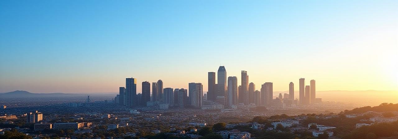 Panoramic view of Johannesburg city skyline representing our location